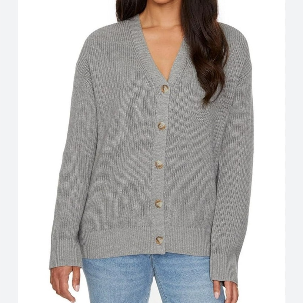 HUDSON Cotton Button Down Cardigan Sweater Gray Size - Picture 2 of 14